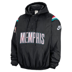 Nike Memphis Grizzlies Hardwood Classics Therma-FIT Half-Zip Hooded Windbreaker