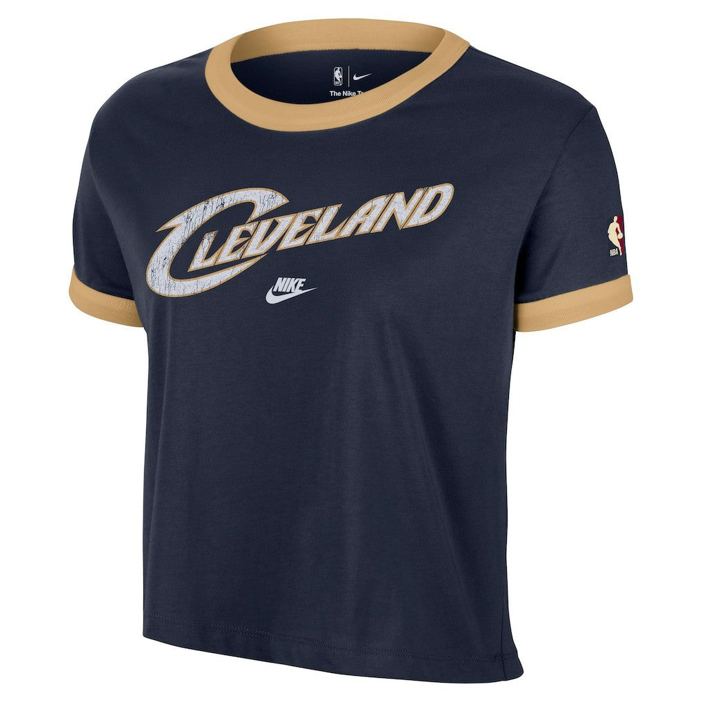 Nike Cleveland Cavaliers Women's Classic Edition Hardwood Classics Essential Vintage Ringer T-Shirt sale
