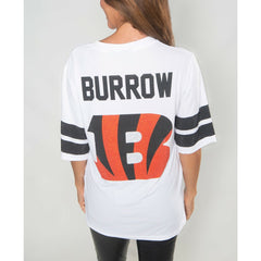 Joe Burrow  Cuce Women's Crystal V-Neck Tunic - Cincinnati Bengals
