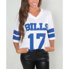 Josh Allen  Cuce Women's Crystal V-Neck Tunic - Buffalo Bills