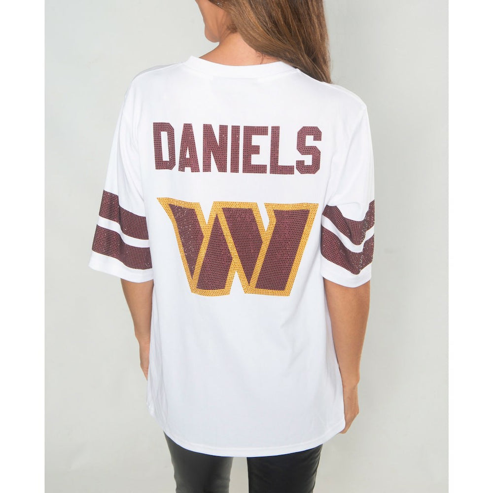 Jayden Daniels  Cuce Women's Crystal V-Neck Tunic - Washington Commanders
