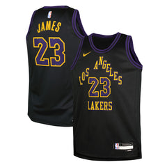 Nike LeBron James Los Angeles Lakers Youth 2025/26 City Edition Swingman Jersey