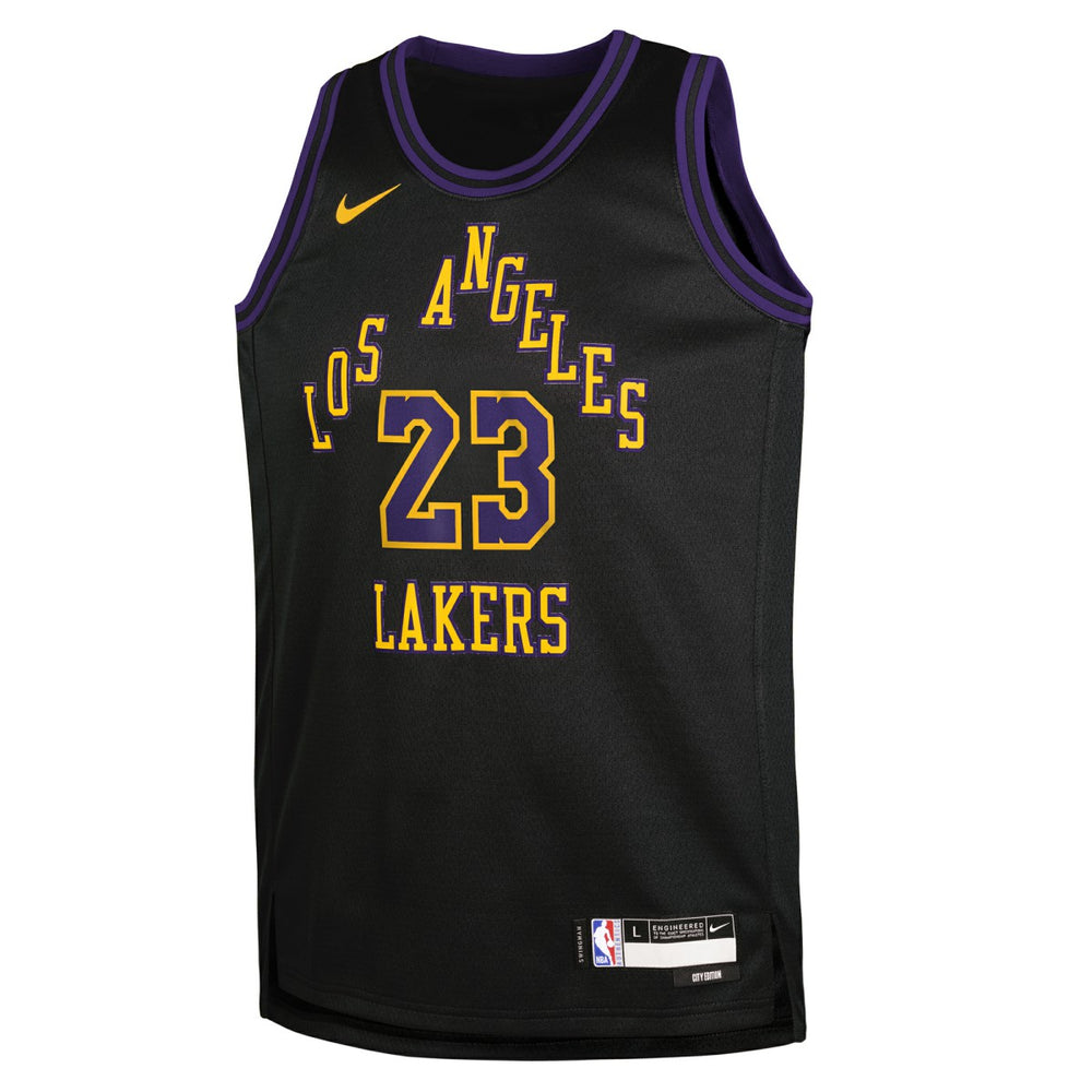 Nike LeBron James Los Angeles Lakers Youth 2025/26 City Edition Swingman Jersey