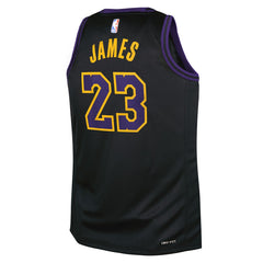 Nike LeBron James Los Angeles Lakers Youth 2025/26 City Edition Swingman Jersey