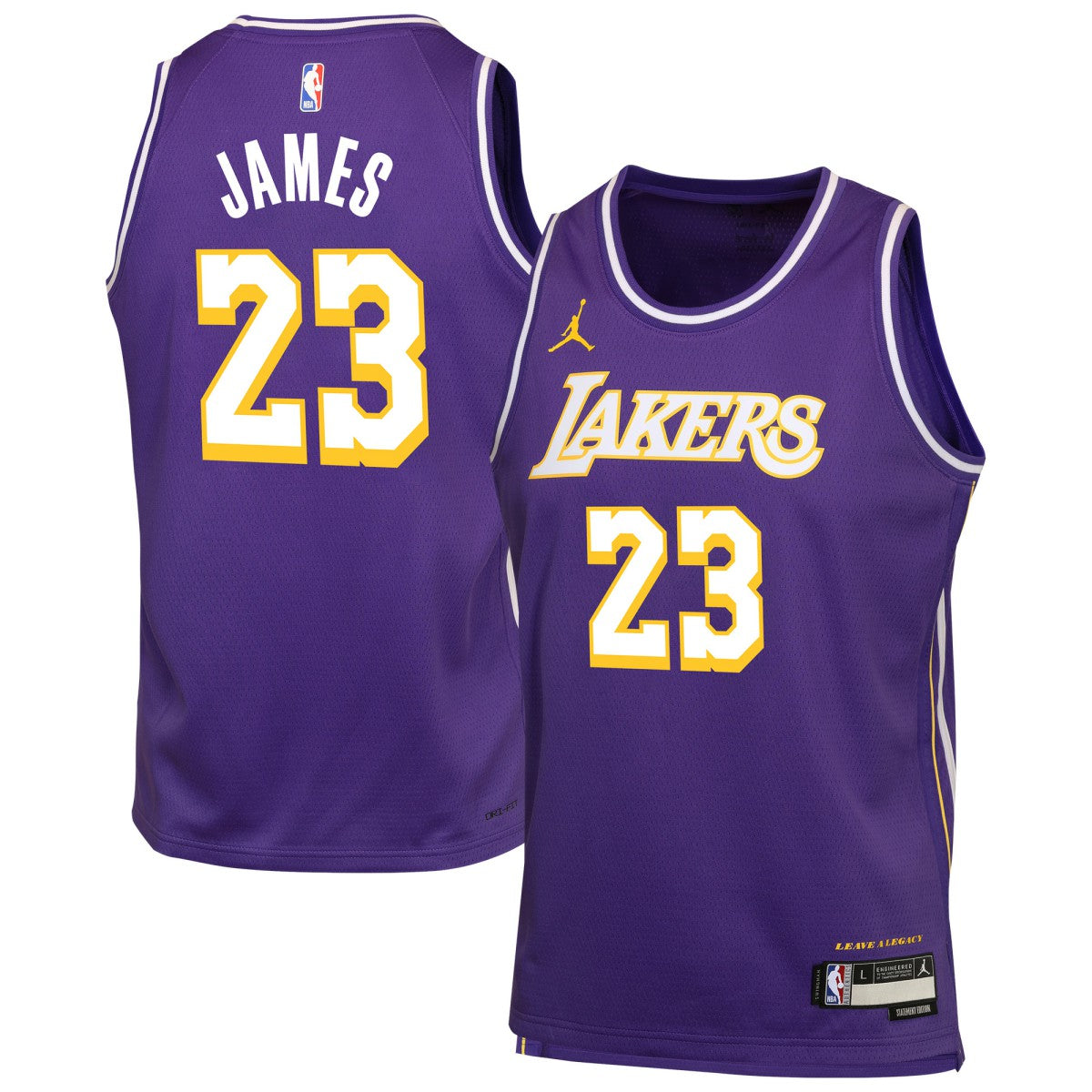 LeBron James Los Angeles Lakers Jordan Brand Youth Swingman Jersey