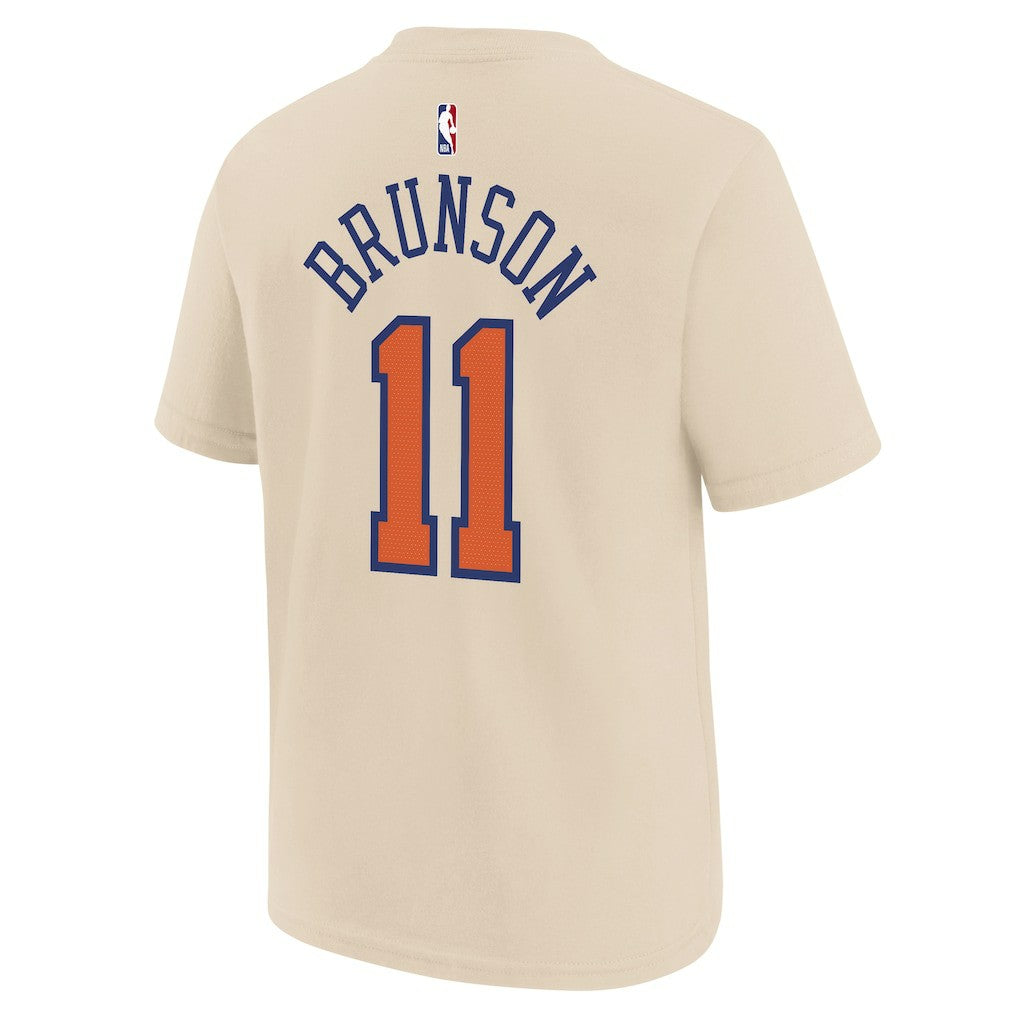 Nike Jalen Brunson New York Knicks Youth 2025/26 City Edition Name & Number T-Shirt