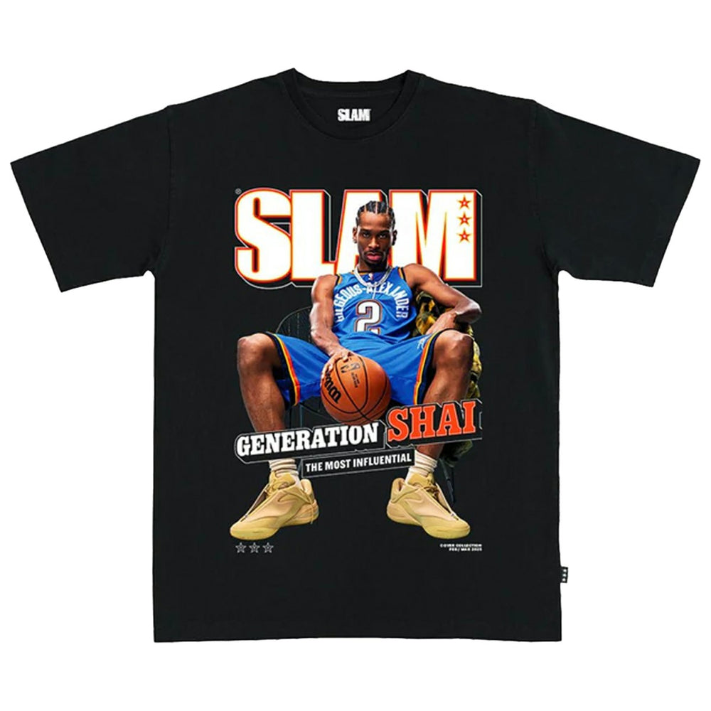 Shai Gilgeous-Alexander Oklahoma City Thunder SLAM Unisex February/March 2025 Cover Graphic T-Shirt