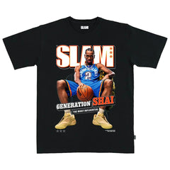 Shai Gilgeous-Alexander Oklahoma City Thunder SLAM Unisex February/March 2025 Cover Graphic T-Shirt