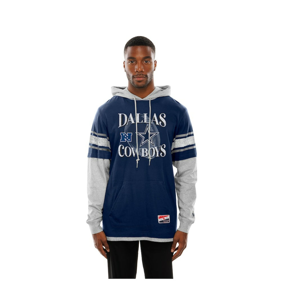 Twofer Layered Long Sleeve Hoodie T-Shirt - Dallas Cowboys Hoodies