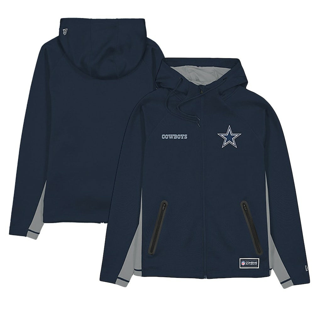 Combine Authentic Raglan Scuba Full-Zip Hoodie - Dallas Cowboys Hoodies