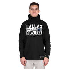 Functional Fandom Balaclava Helmet Stripe Tri-Blend Hoodie - Dallas Cowboys Hoodies