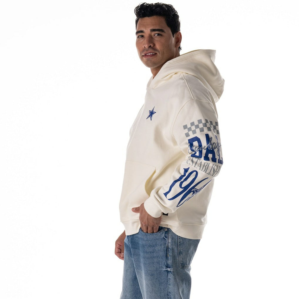 The Wild Collective Unisex Stacked Graphic Sleeve Fleece Hoodie - Dallas Cowboys Hoodies