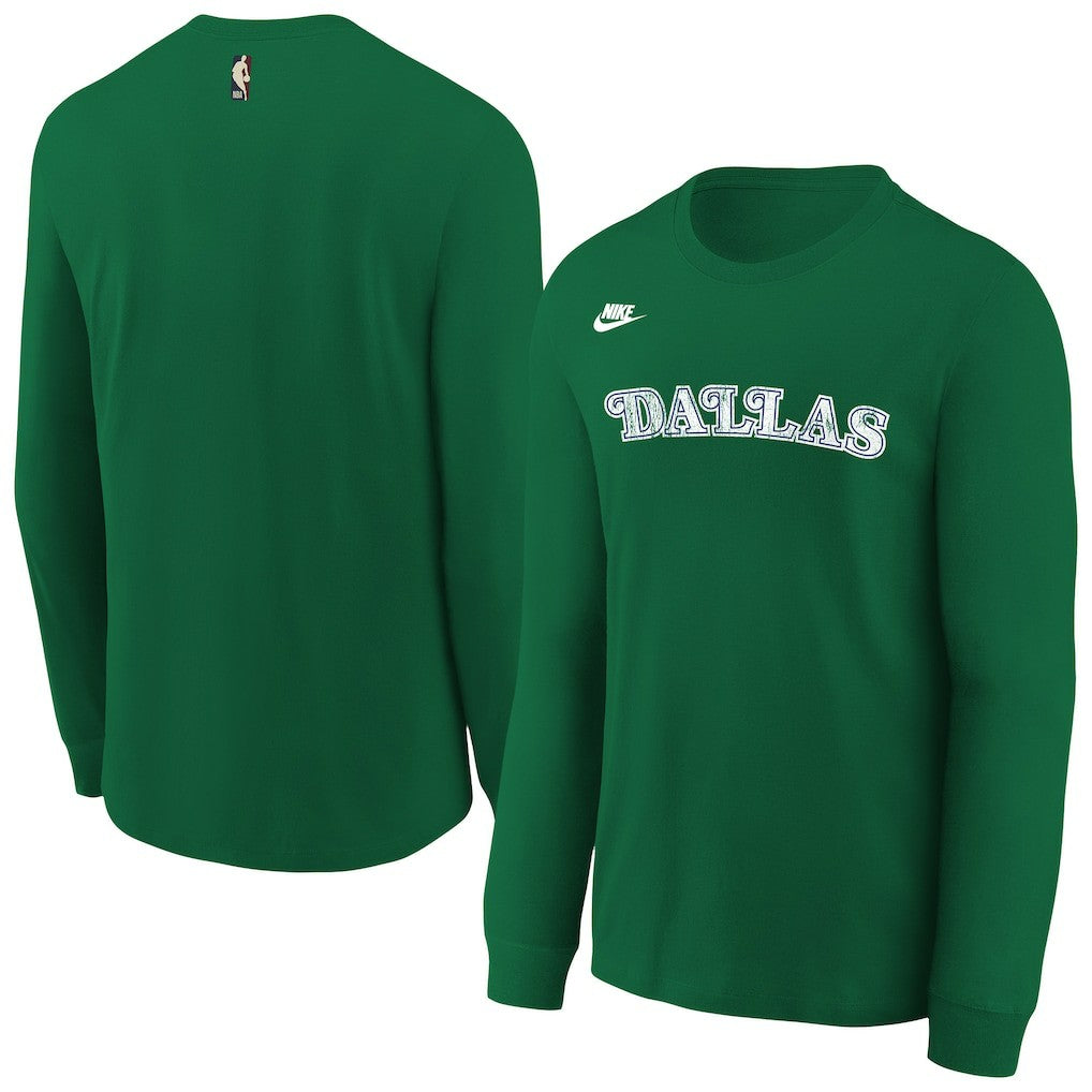 Nike Dallas Mavericks Youth Hardwood Classics Essential Logo Max90 Long Sleeve T-Shirt sale