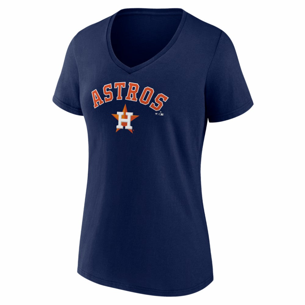 Navy Houston Astros Women's Logo V-Neck T-Shirt