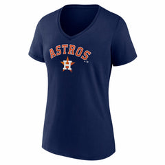 Navy Houston Astros Women's Logo V-Neck T-Shirt