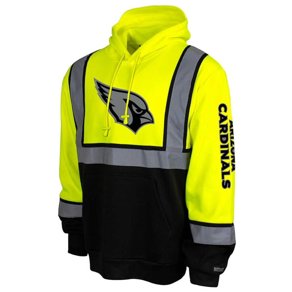 High-Visibility Safety Hooded Sweatshirt - Arizona Cardinals Sweatshirts