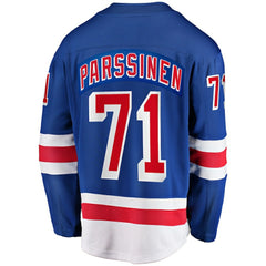 NHL Juuso Parssinen New York Rangers Fanatics Home Breakaway Jersey