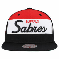 NHL Buffalo Sabres Mitchell & Ness Retro Script Colorblock Snapback Hat