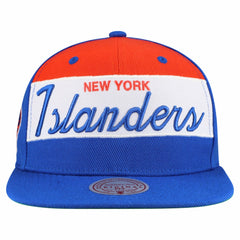 NHL New York Islanders Mitchell & Ness Retro Script Colorblock Snapback Hat