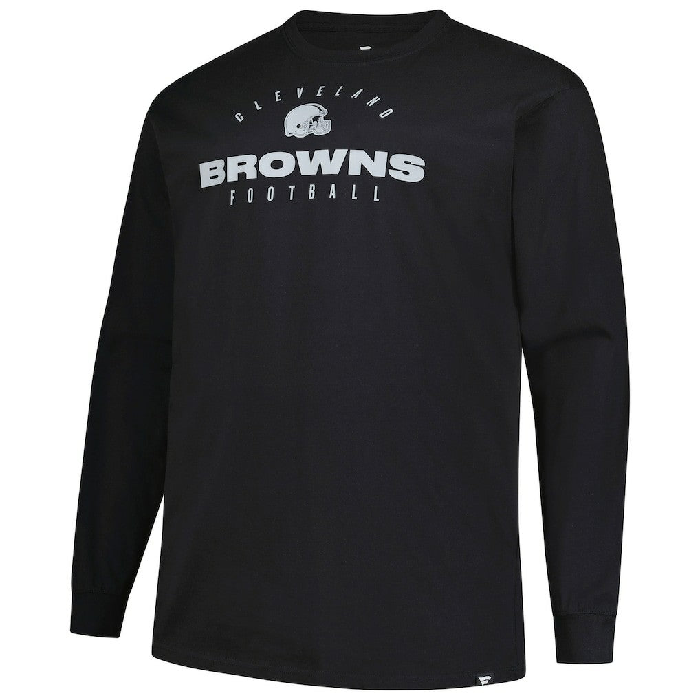 Big & Tall Coverage Scheme Long Sleeve T-Shirt - Cleveland Browns T-shirts