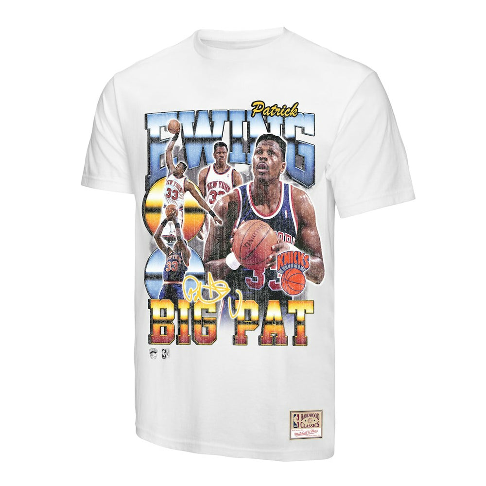 Mitchell & Ness Patrick Ewing New York Knicks Hardwood Classics Commemorative Player Collage T-Shirt