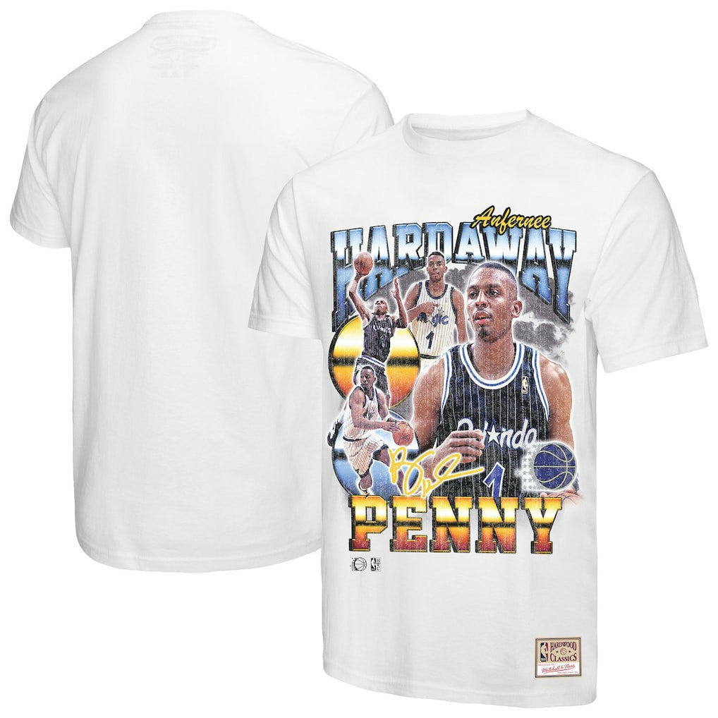 Mitchell & Ness Penny Hardaway Orlando Magic Hardwood Classics Commemorative Player Collage T-Shirt