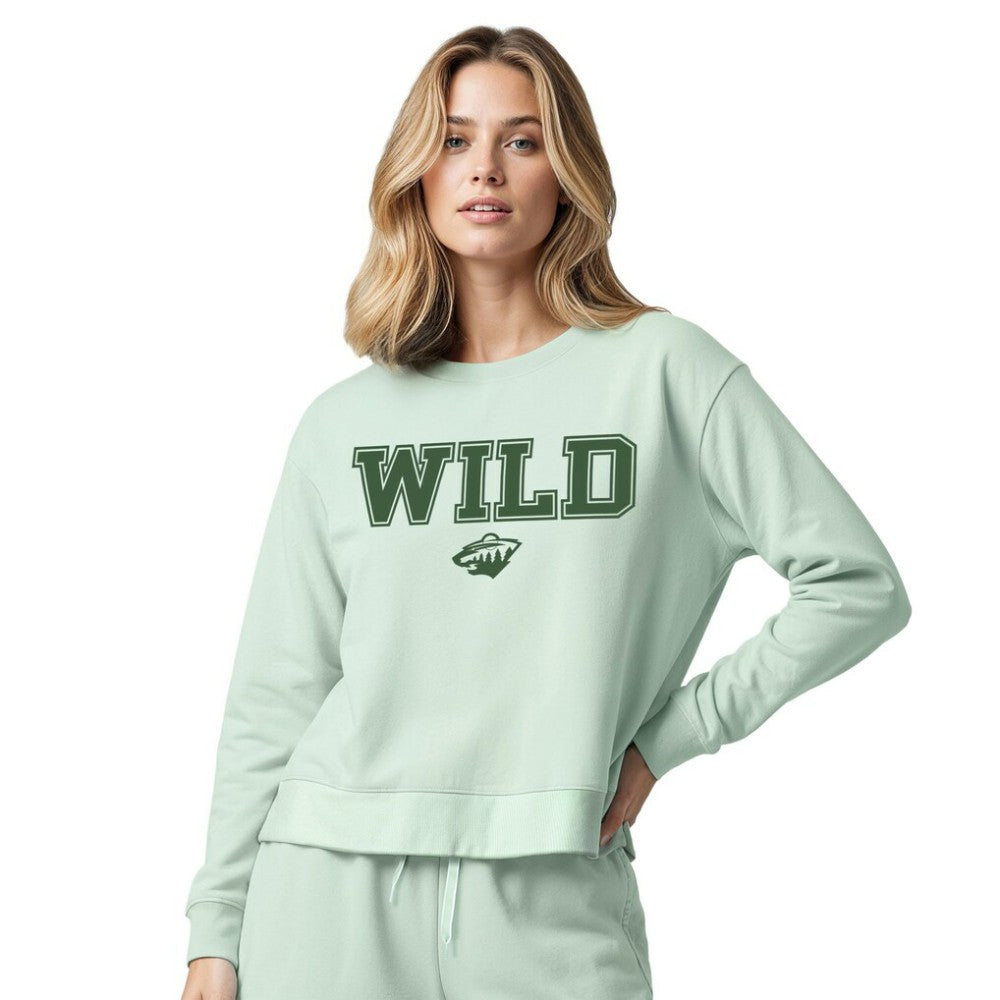 NHL Minnesota Wild Concepts Sport Women's Tonal Pullover Tri-Blend Sweatshirt