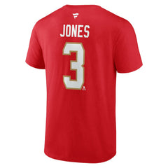 NHL Seth Jones Florida Panthers Fanatics Authentic Stack Name & Number T-Shirt