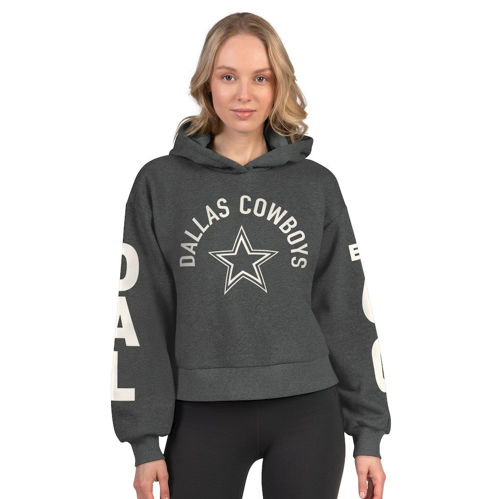 Starter Women's Star Player Cropped Fleece Pullover Hoodie - Dallas Cowboys Hoodies