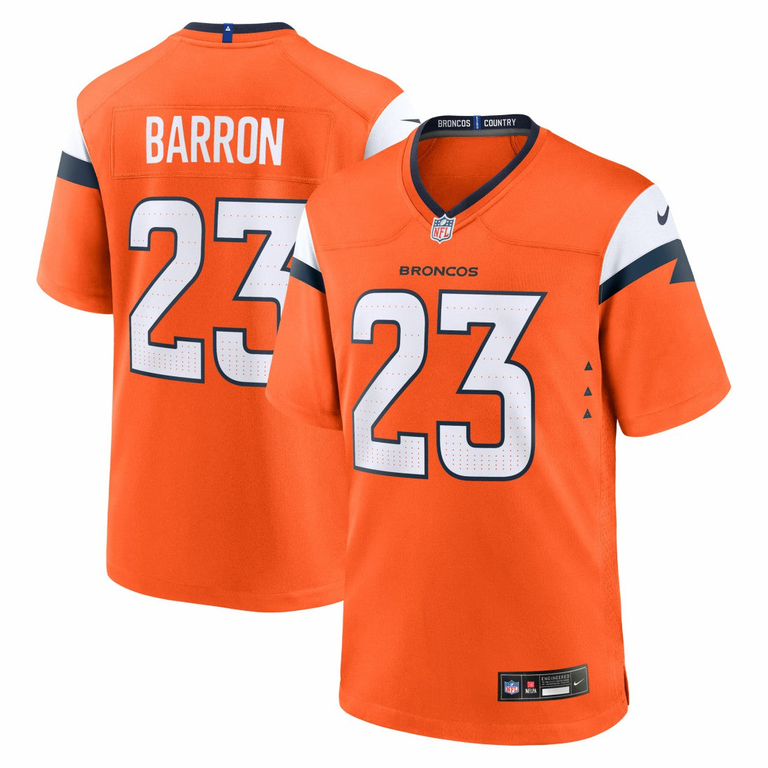 Jahdae Barron  2025 NFL Draft First Round Pick Game Jersey - Denver Broncos Jerseys