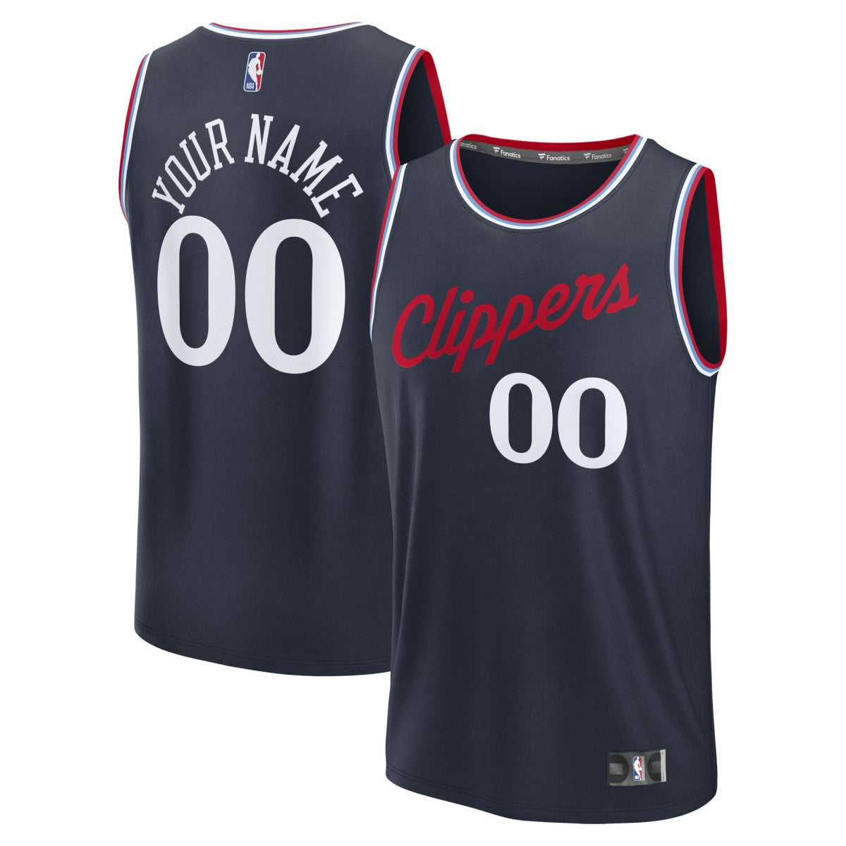 Fanatics LA Clippers Youth Fast Break Custom Replica Jersey