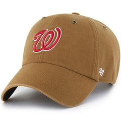 Brown Washington Nationals Carhartt x '47 Clean Up Adjustable Hat