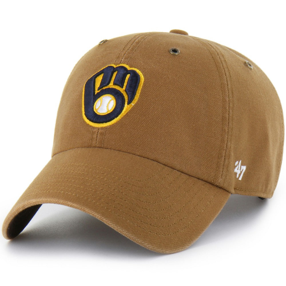 Brown Milwaukee Brewers Carhartt x '47 Clean Up Adjustable Hat