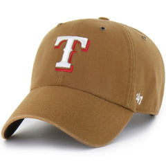 Brown Texas Rangers Carhartt x '47 Clean Up Adjustable Hat