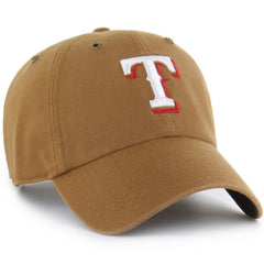 Brown Texas Rangers Carhartt x '47 Clean Up Adjustable Hat