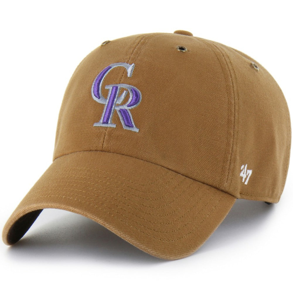 Brown Colorado Rockies Carhartt x '47 Clean Up Adjustable Hat