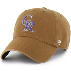 Brown Colorado Rockies Carhartt x '47 Clean Up Adjustable Hat
