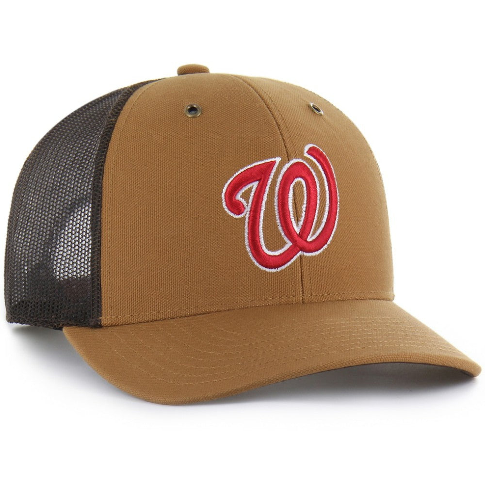 Brown Washington Nationals Carhartt x '47 Trucker Adjustable Hat