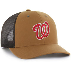 Brown Washington Nationals Carhartt x '47 Trucker Adjustable Hat