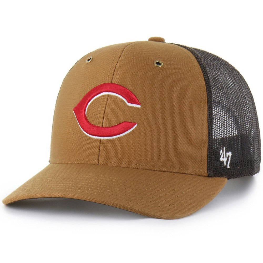 Brown Cincinnati Reds Carhartt x '47 Trucker Adjustable Hat