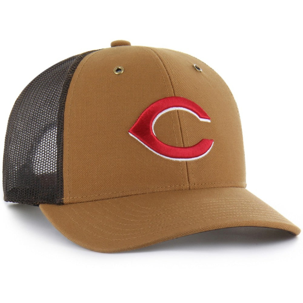 Brown Cincinnati Reds Carhartt x '47 Trucker Adjustable Hat