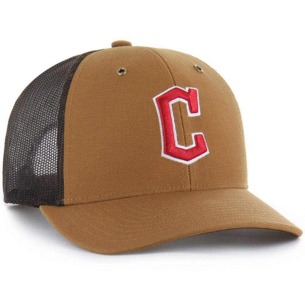 Brown Cleveland Guardians Carhartt x '47 Trucker Adjustable Hat