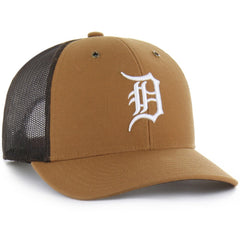 Brown Detroit Tigers Carhartt x '47 Trucker Adjustable Hat