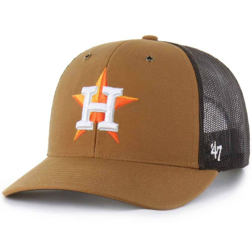 Brown Houston Astros Carhartt x '47 Trucker Adjustable Hat