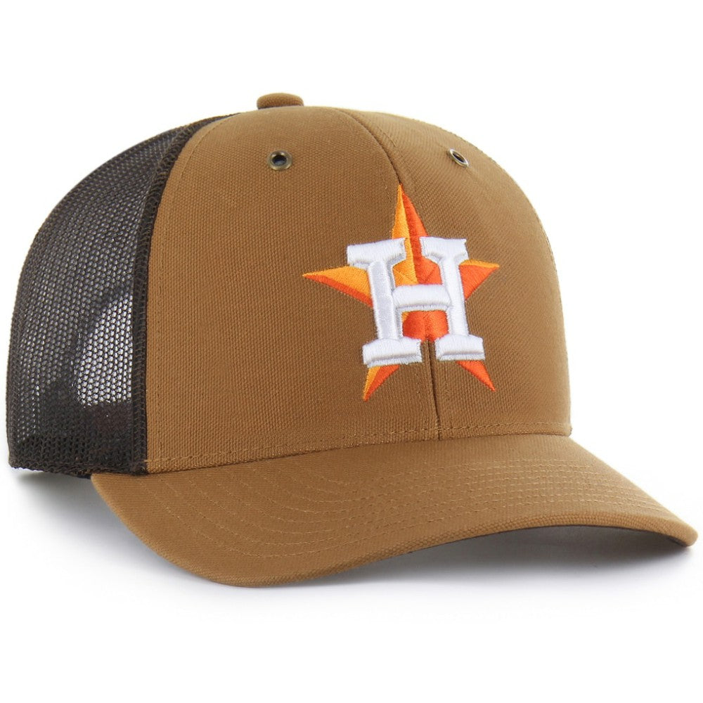 Brown Houston Astros Carhartt x '47 Trucker Adjustable Hat