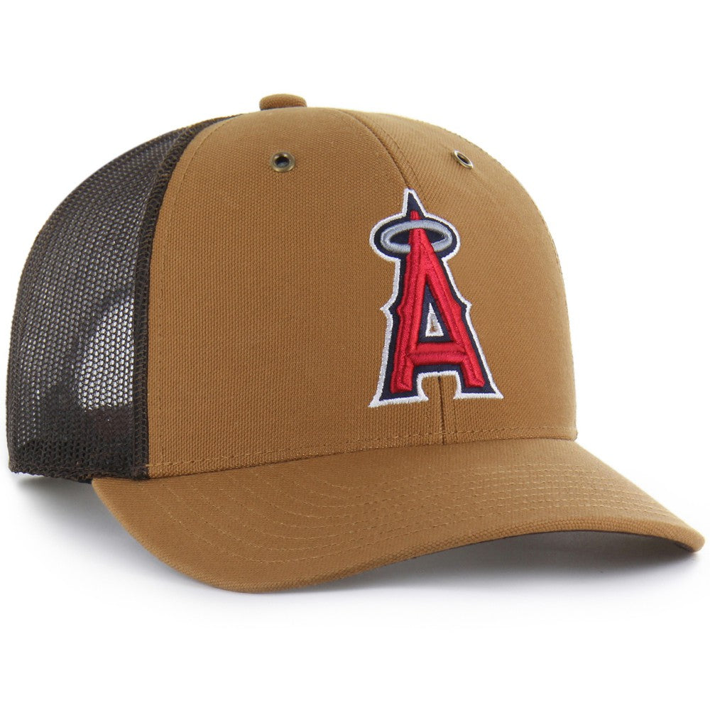 Brown Los Angeles Angels Carhartt x '47 Trucker Adjustable Hat