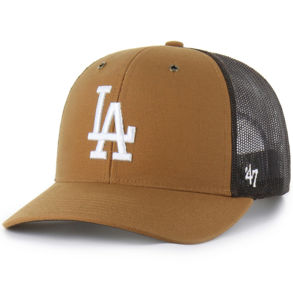 Brown Los Angeles Dodgers Carhartt x '47 Trucker Adjustable Hat