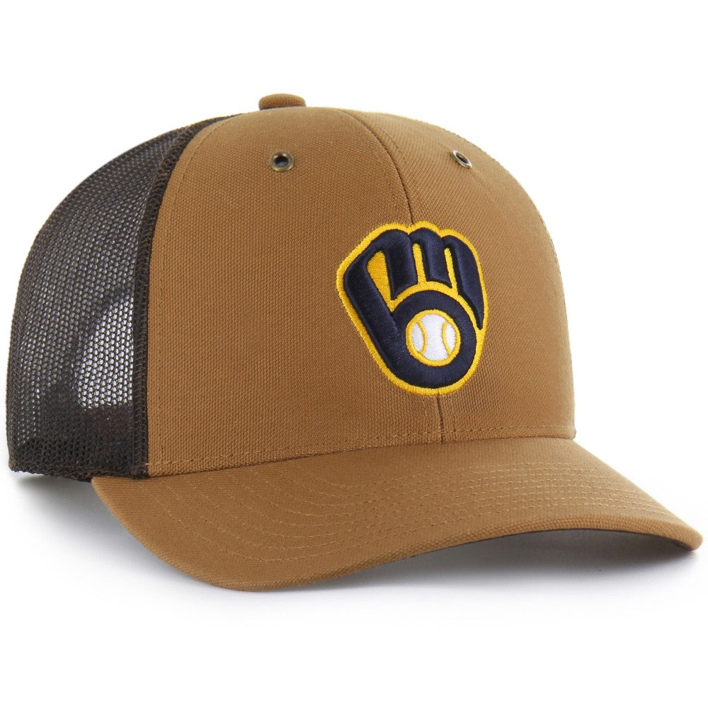 Brown Milwaukee Brewers Carhartt x '47 Trucker Adjustable Hat