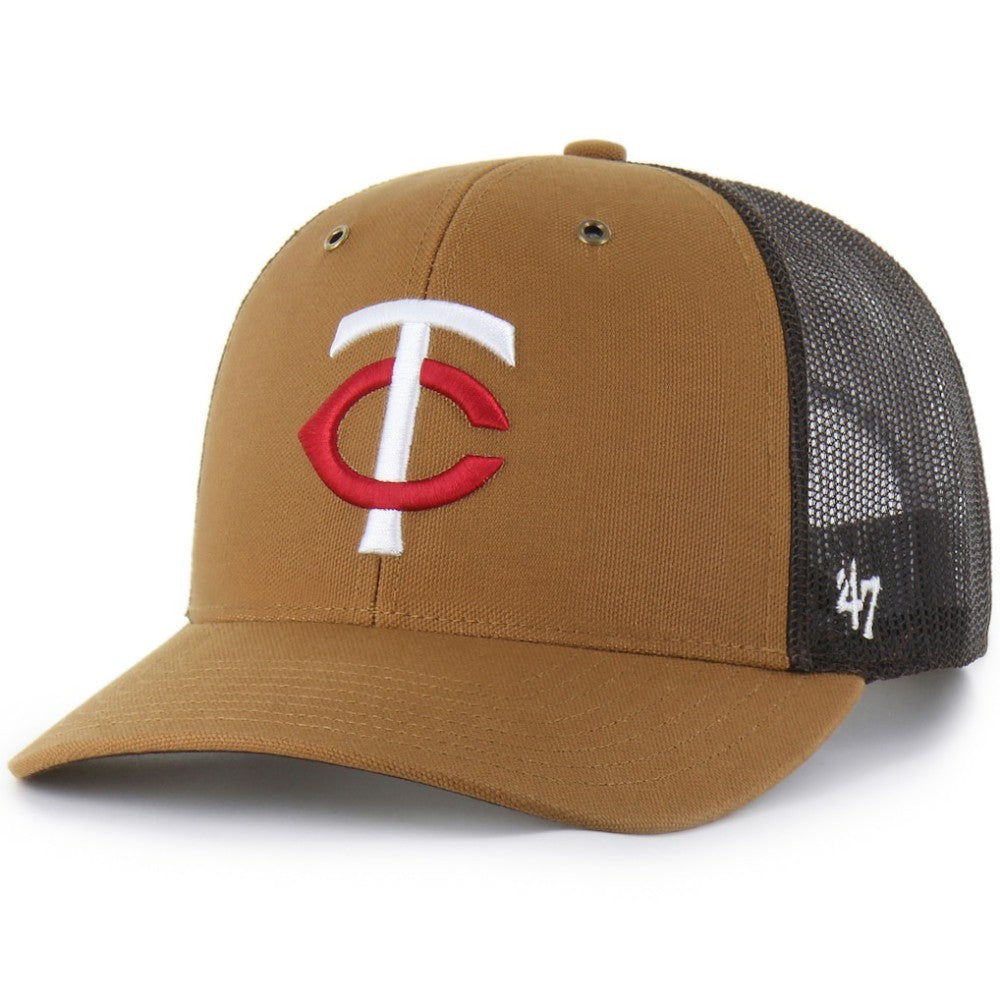 Brown Minnesota Twins Carhartt x '47 Trucker Adjustable Hat