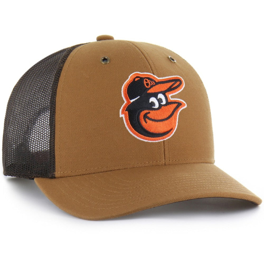 Brown Baltimore Orioles Carhartt x '47 Trucker Adjustable Hat